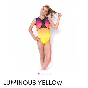 Luminous SS Yellow Quatro Leotard